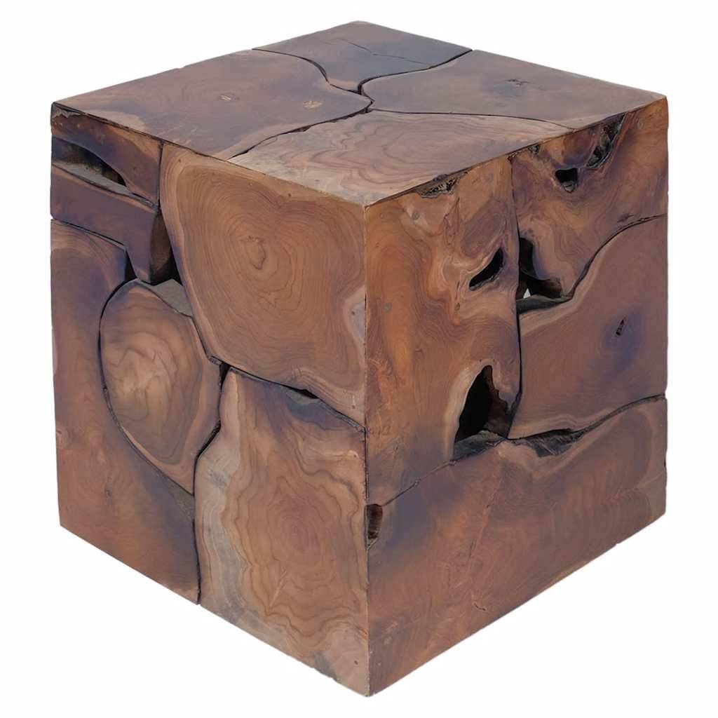 vidaXL Hocker Massivholz Teak