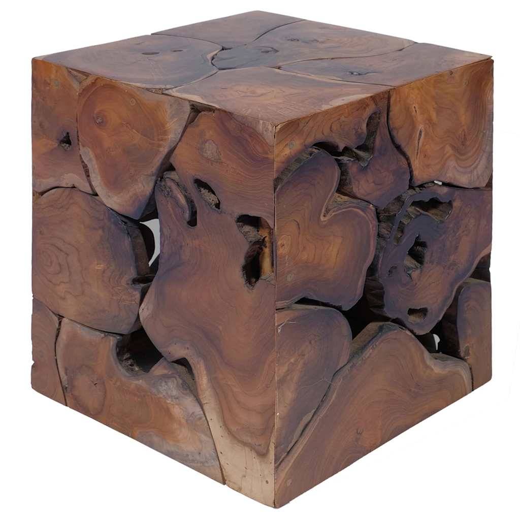 vidaXL Hocker Massivholz Teak
