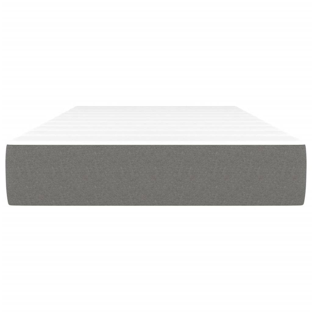 vidaXL Taschenfederkernmatratze Dunkelgrau 90x200x20 cm Stoff