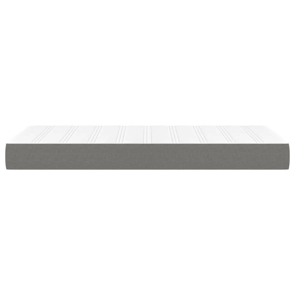 vidaXL Taschenfederkernmatratze Dunkelgrau 90x200x20 cm Stoff