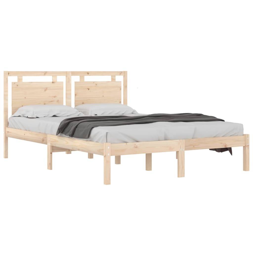vidaXL Massivholzbett 150x200 cm