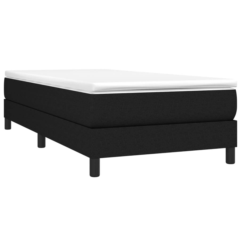 vidaXL Bettgestell Schwarz 90x190 cm Stoff