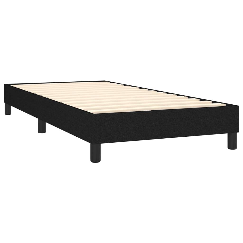 vidaXL Bettgestell Schwarz 90x190 cm Stoff