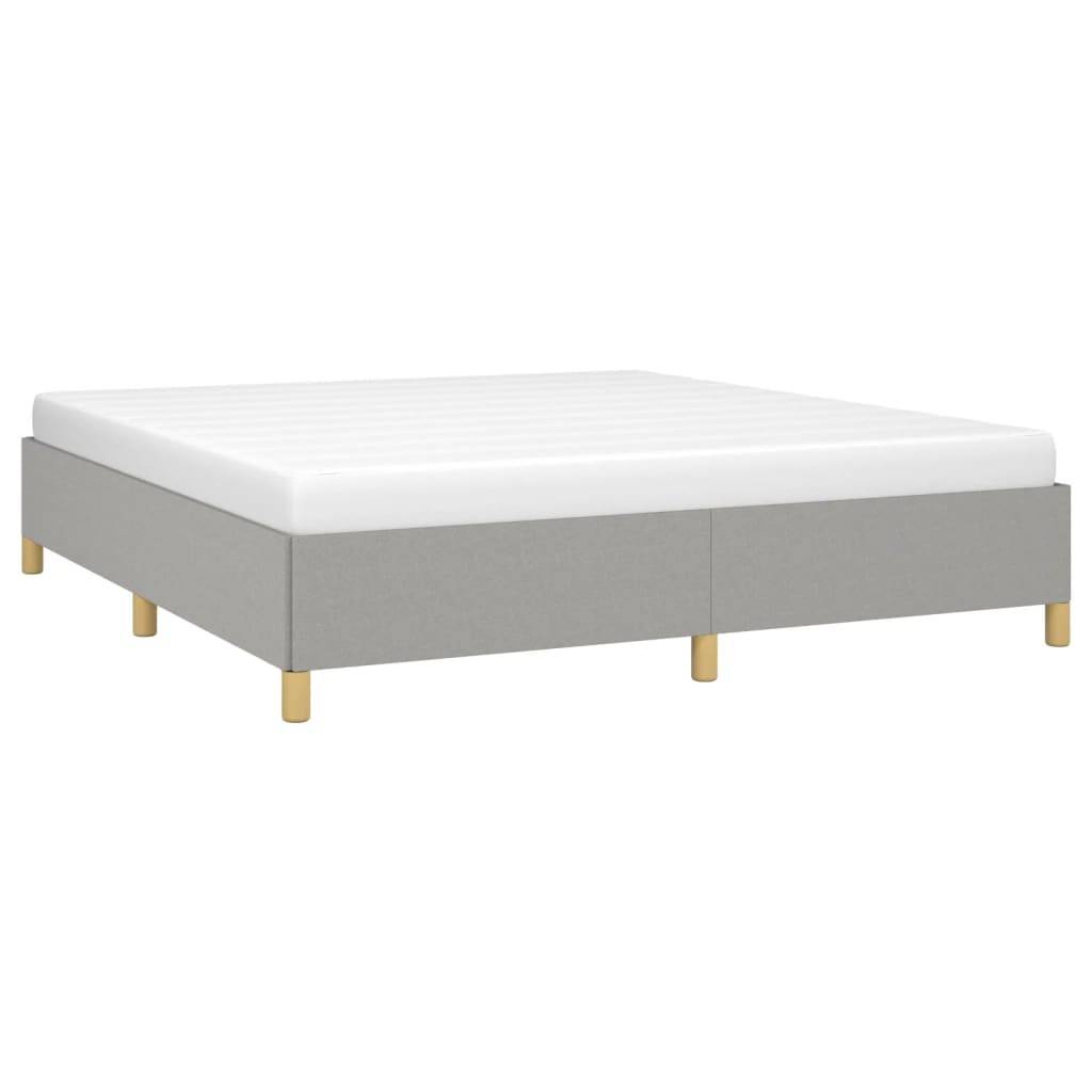 vidaXL Bettgestell ohne Matratze Hellgrau 160x200 cm Stoff