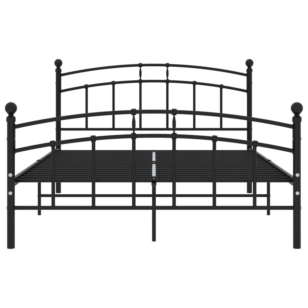 vidaXL Bettgestell Schwarz Metall 200x200 cm