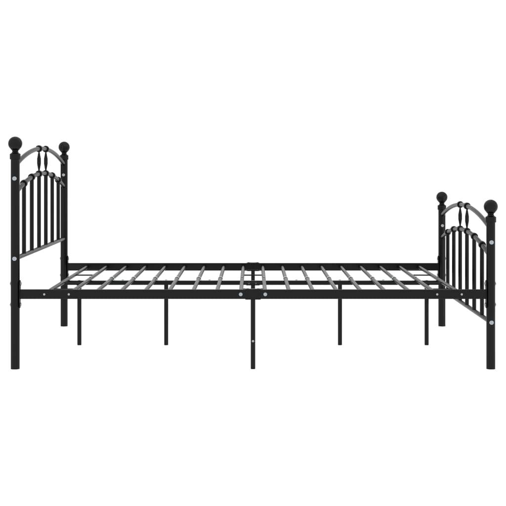 vidaXL Bettgestell Schwarz Metall 200x200 cm