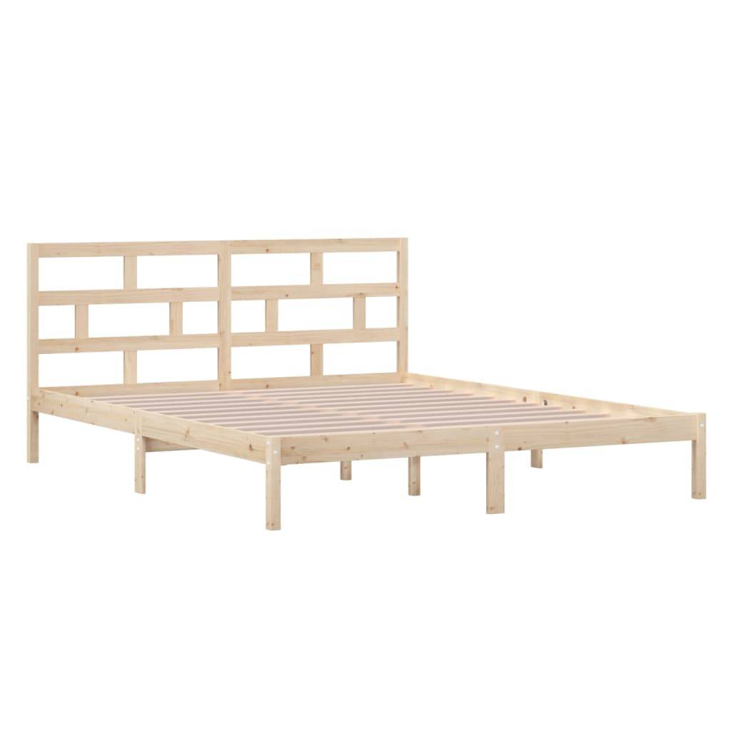 vidaXL Massivholzbett 120x190 cm