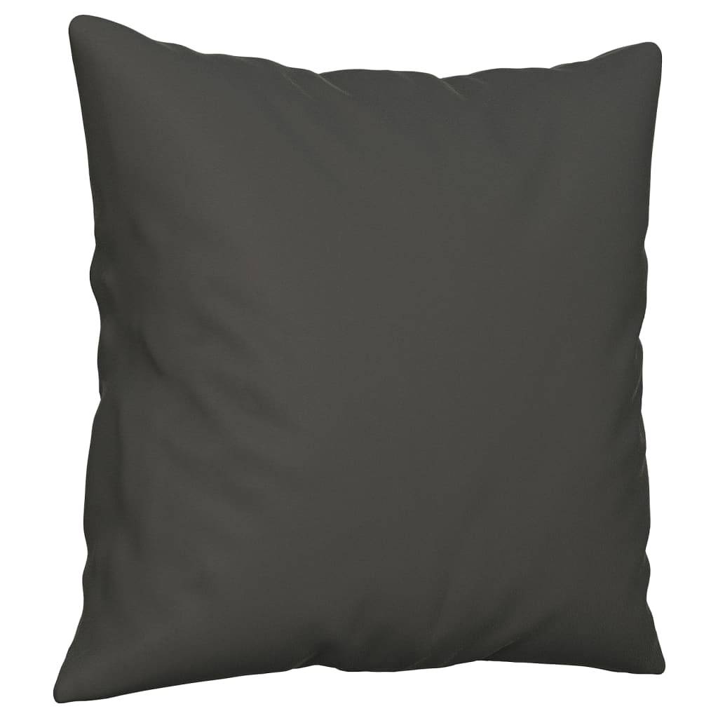 vidaXL Zierkissen 2 Stk. Dunkelgrau 40x40 cm Mikrofasergewebe