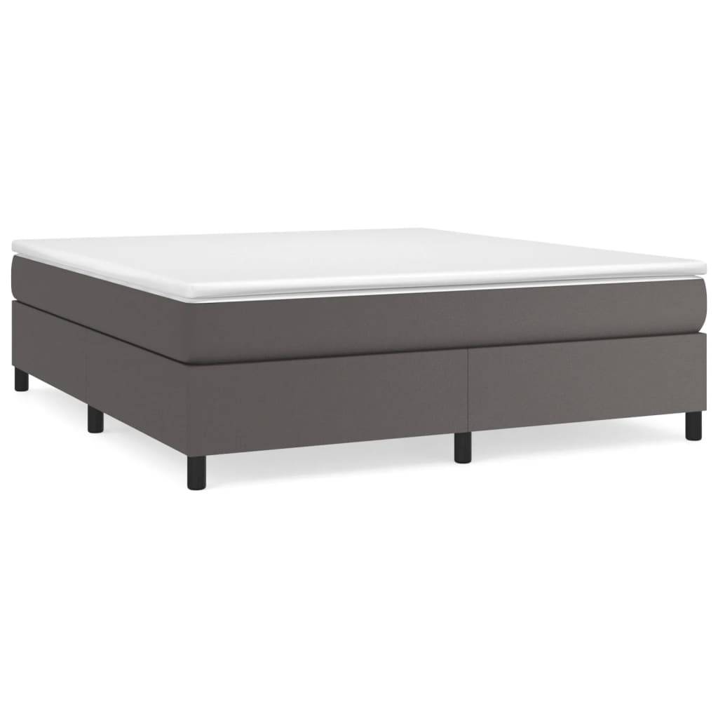 vidaXL Bettgestell Grau 180x200 cm Kunstleder