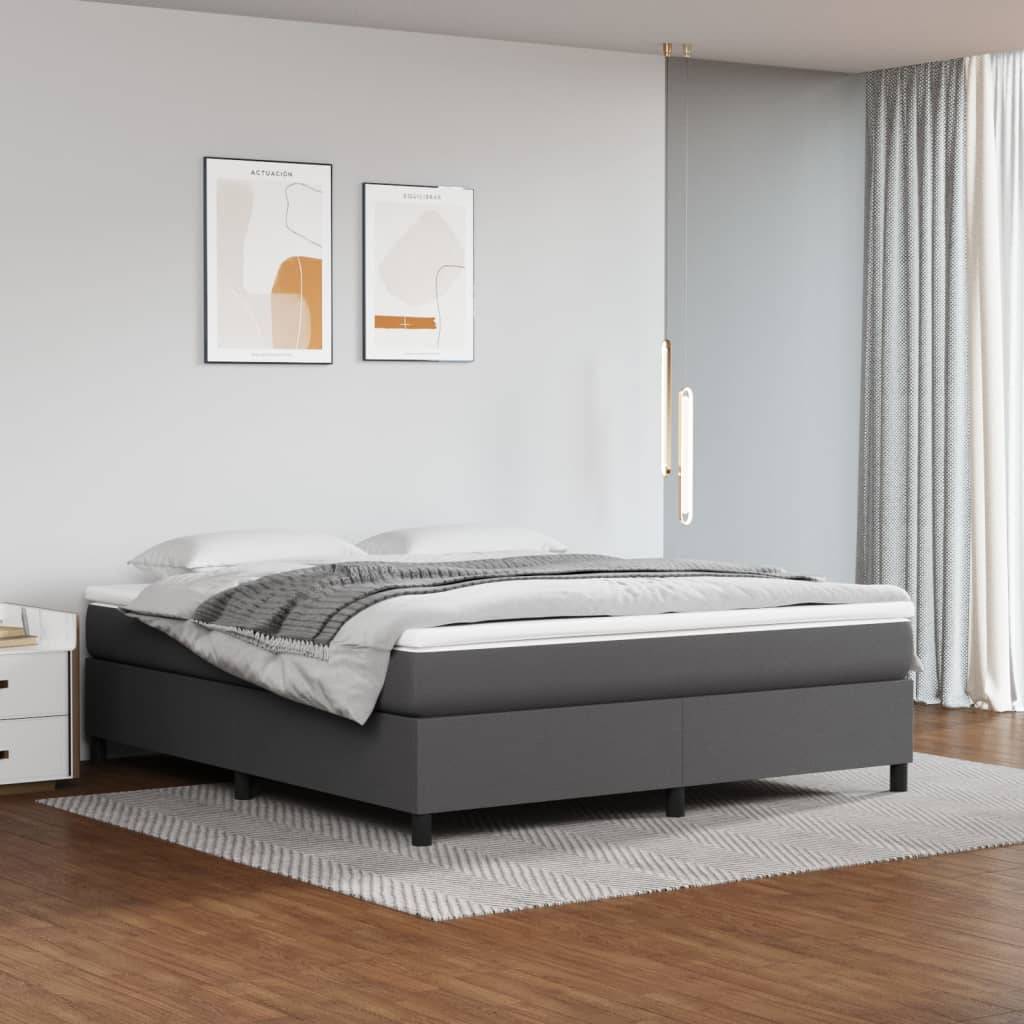 vidaXL Bettgestell Grau 180x200 cm Kunstleder