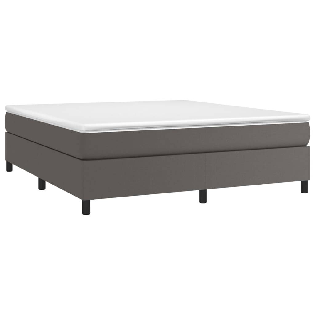 vidaXL Bettgestell Grau 180x200 cm Kunstleder