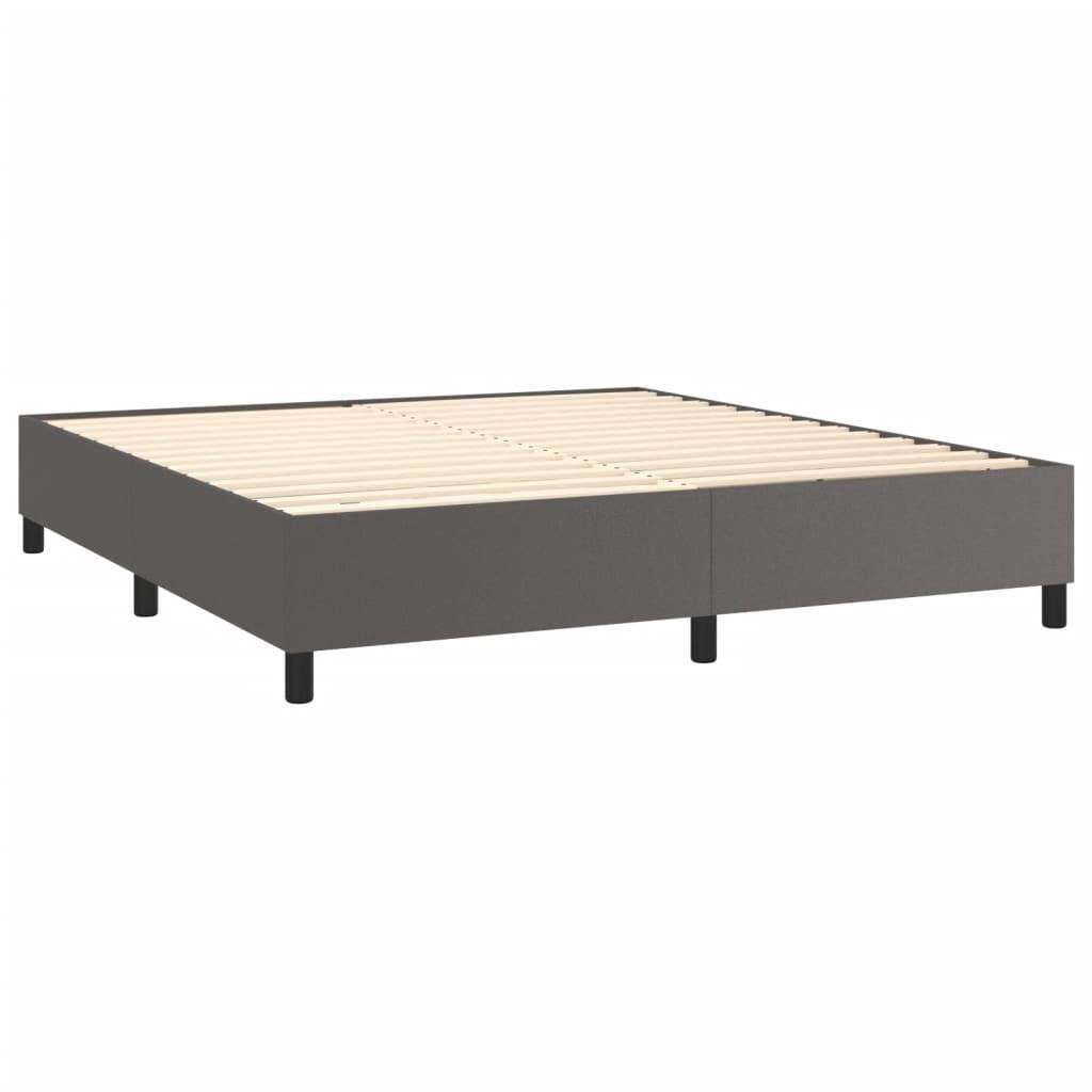 vidaXL Bettgestell Grau 180x200 cm Kunstleder