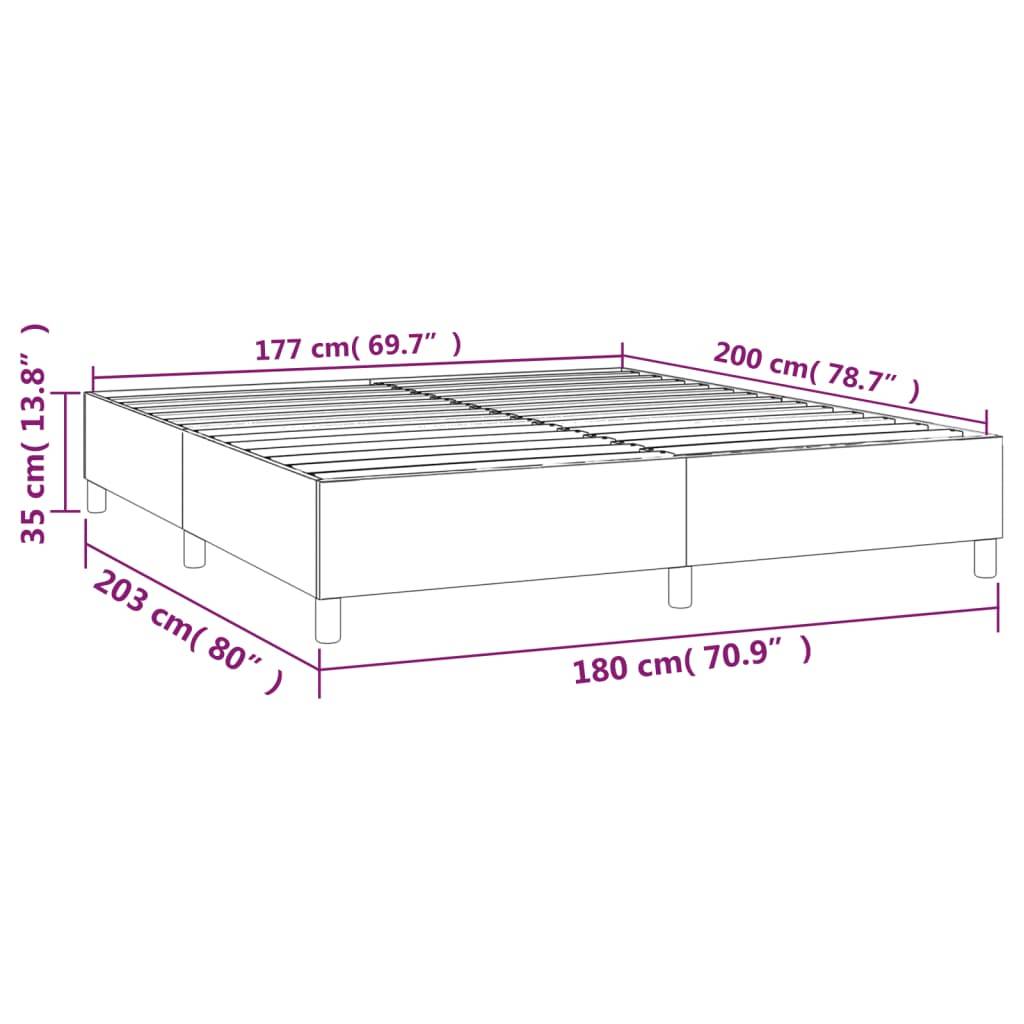 vidaXL Bettgestell Grau 180x200 cm Kunstleder
