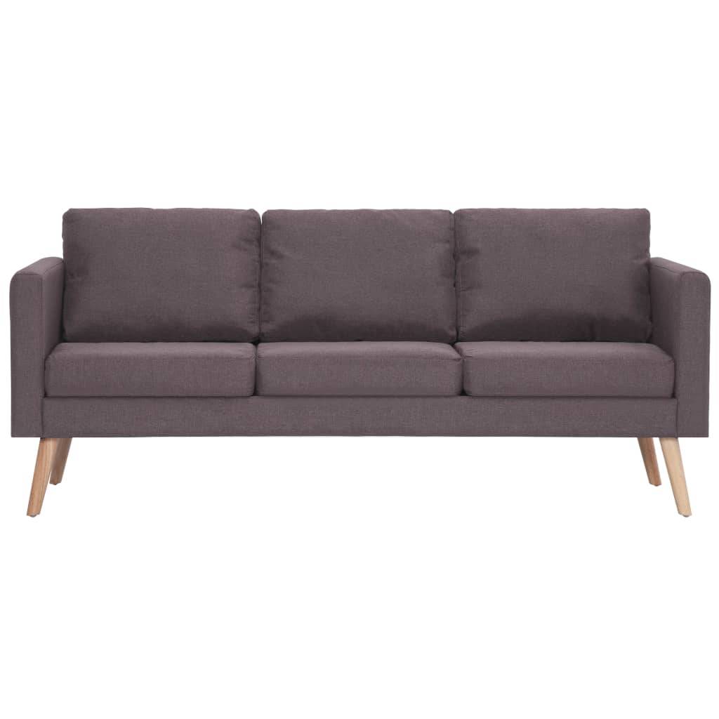 vidaXL 3-Sitzer-Sofa Stoff Taupe