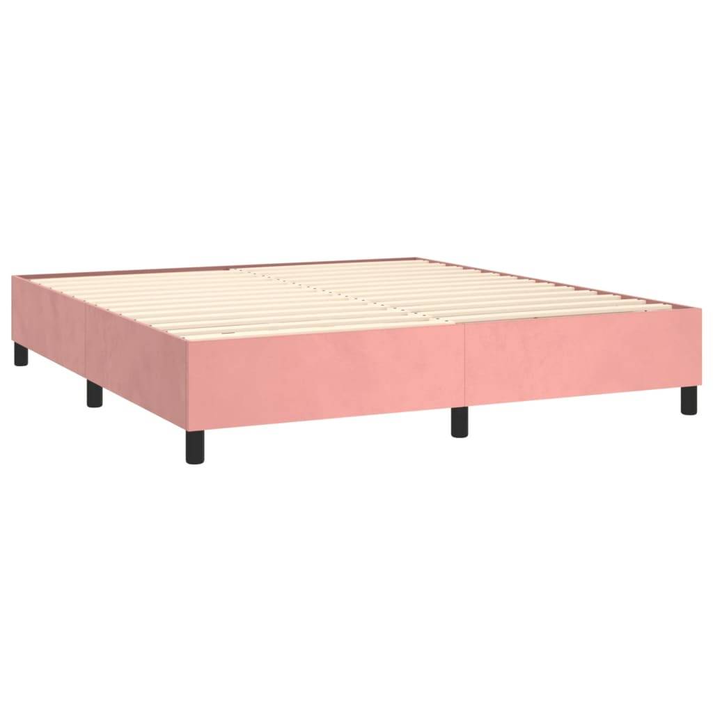 vidaXL Bettgestell Rosa 180x200 cm Samt