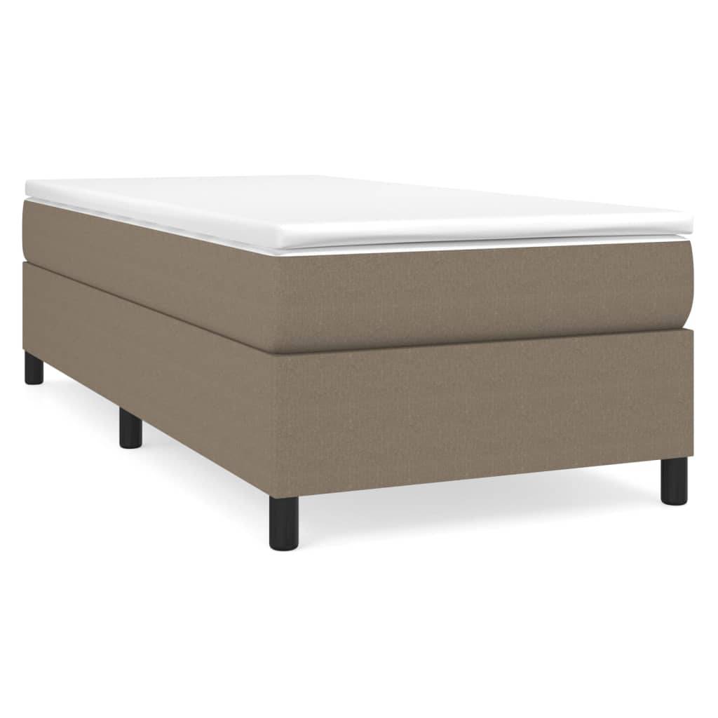 vidaXL Bettgestell Taupe 90x190 cm Stoff