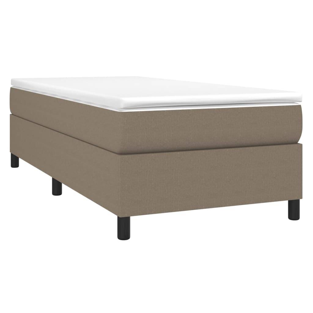 vidaXL Bettgestell Taupe 90x190 cm Stoff