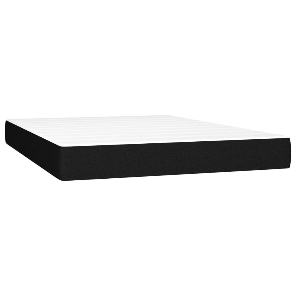 vidaXL Taschenfederkernmatratze Schwarz 140x200x20 cm Stoff