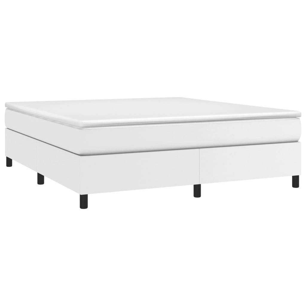 vidaXL Bettgestell Weiß 160x200 cm Kunstleder