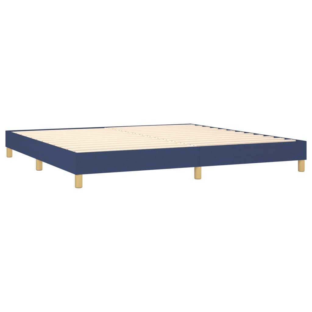 vidaXL Bettgestell ohne Matratze Blau 200x200 cm Stoff