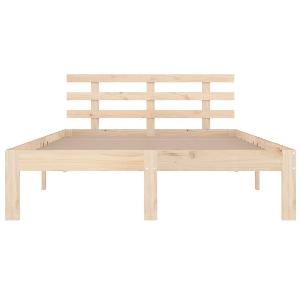 vidaXL Massivholzbett 140x190 cm