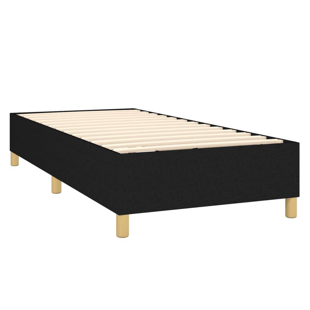vidaXL Bettgestell Schwarz 90x190 cm Stoff