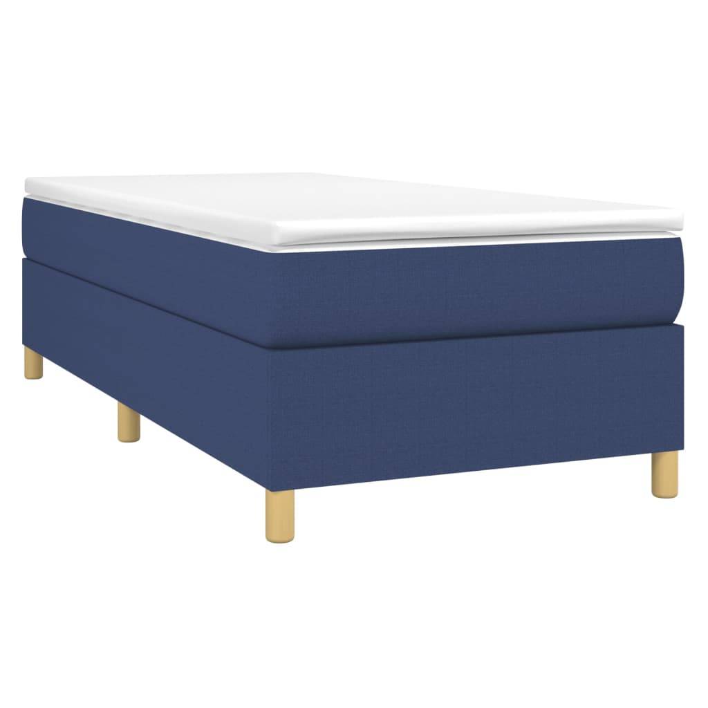 vidaXL Bettgestell Blau 90x190 cm Stoff