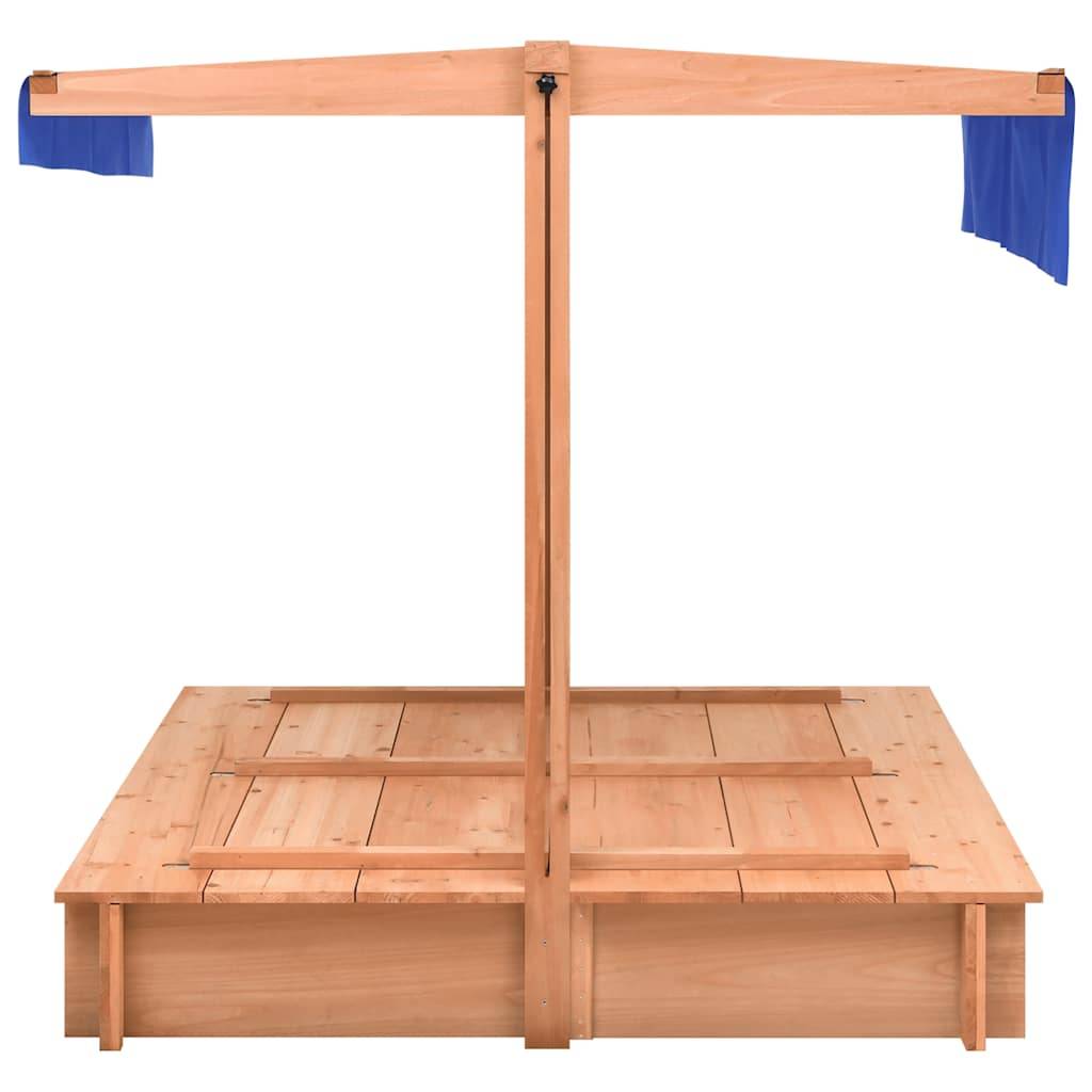 vidaXL Sandkasten mit Dach Tannenholz 112x112x112 cm