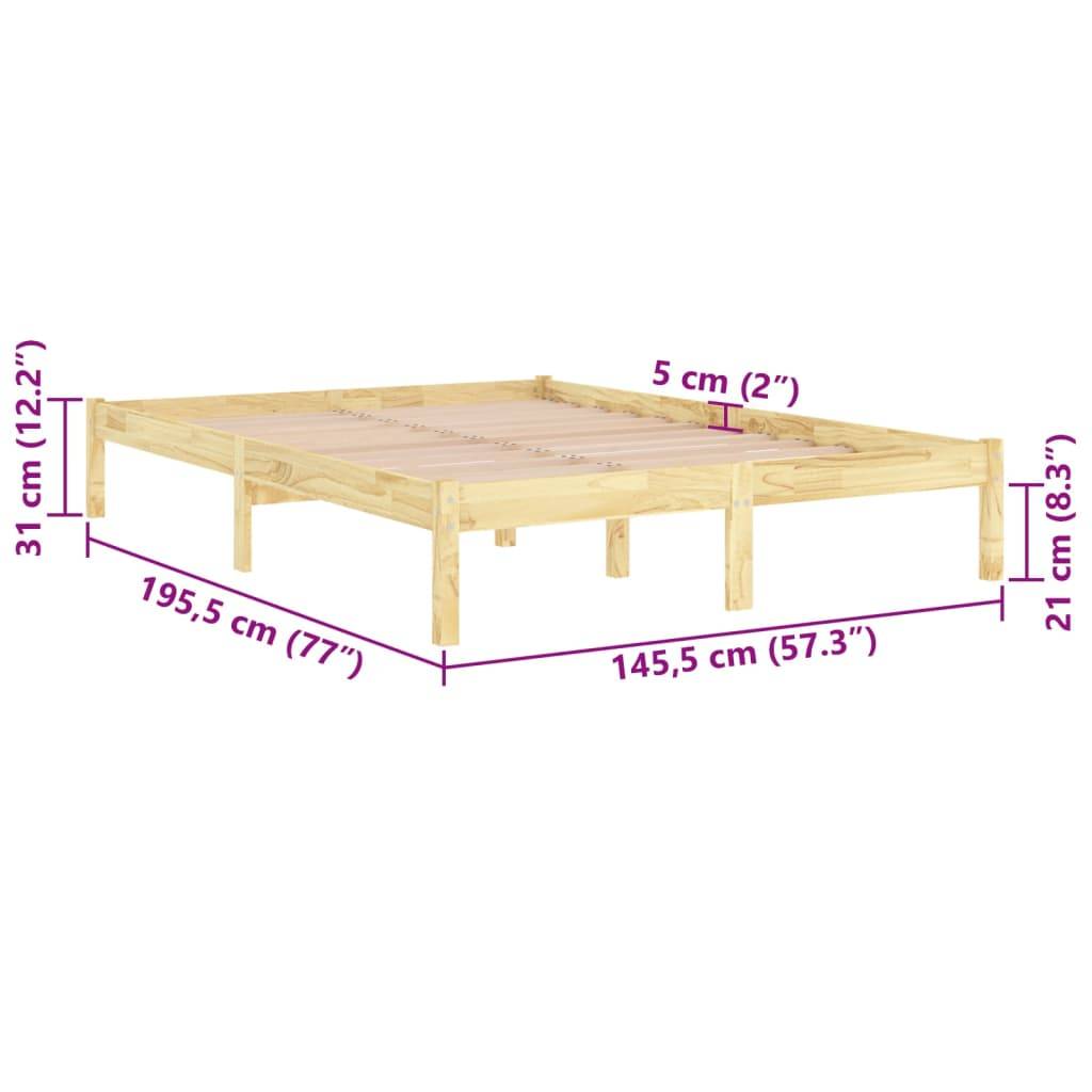 vidaXL Massivholzbett Kiefernholz 140x190 cm