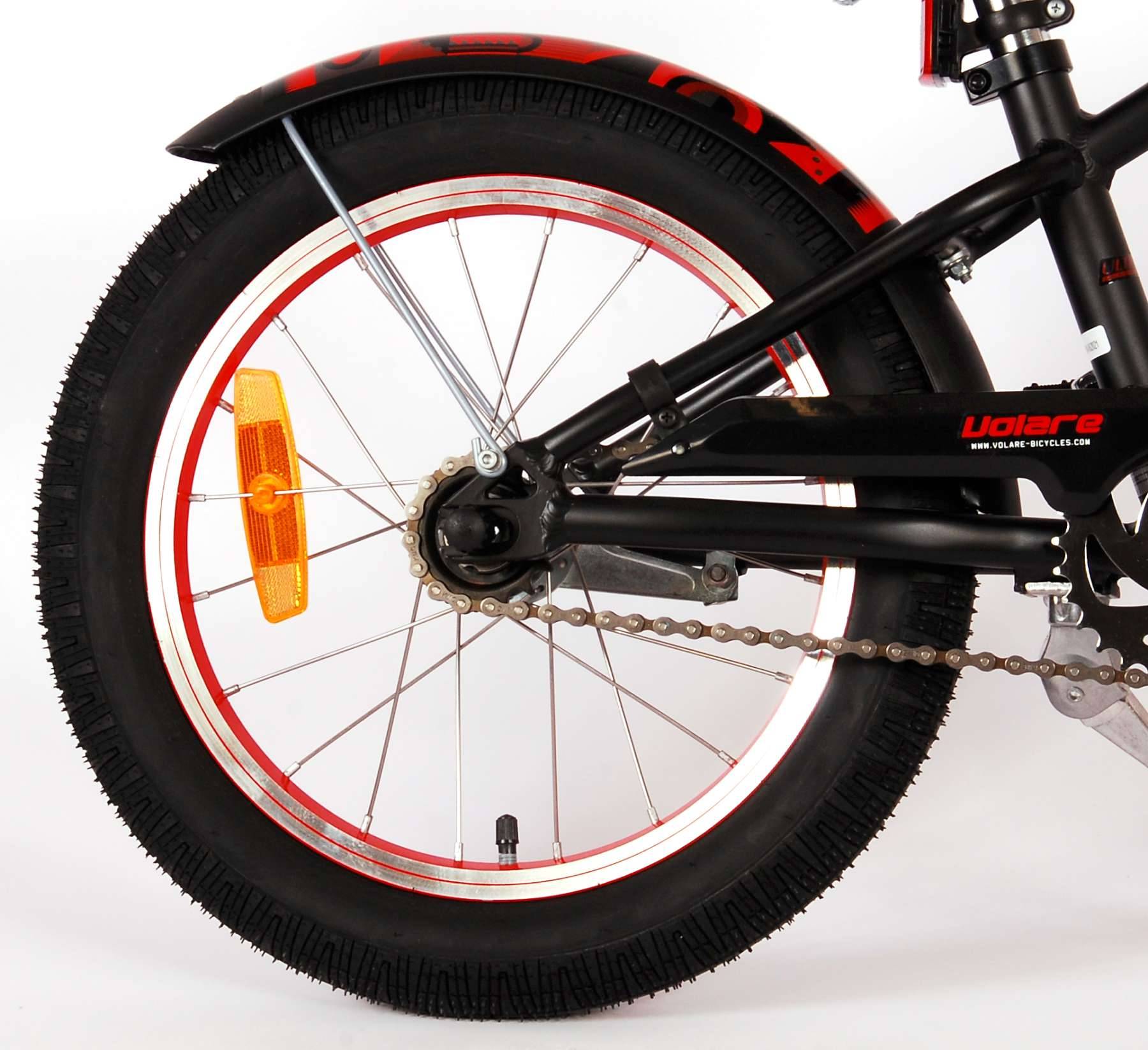 Volare WIRARE Miracle Cruiser Kinder Fahrrad - Jungen - 16 Zoll - Matt Black - Prime Collection