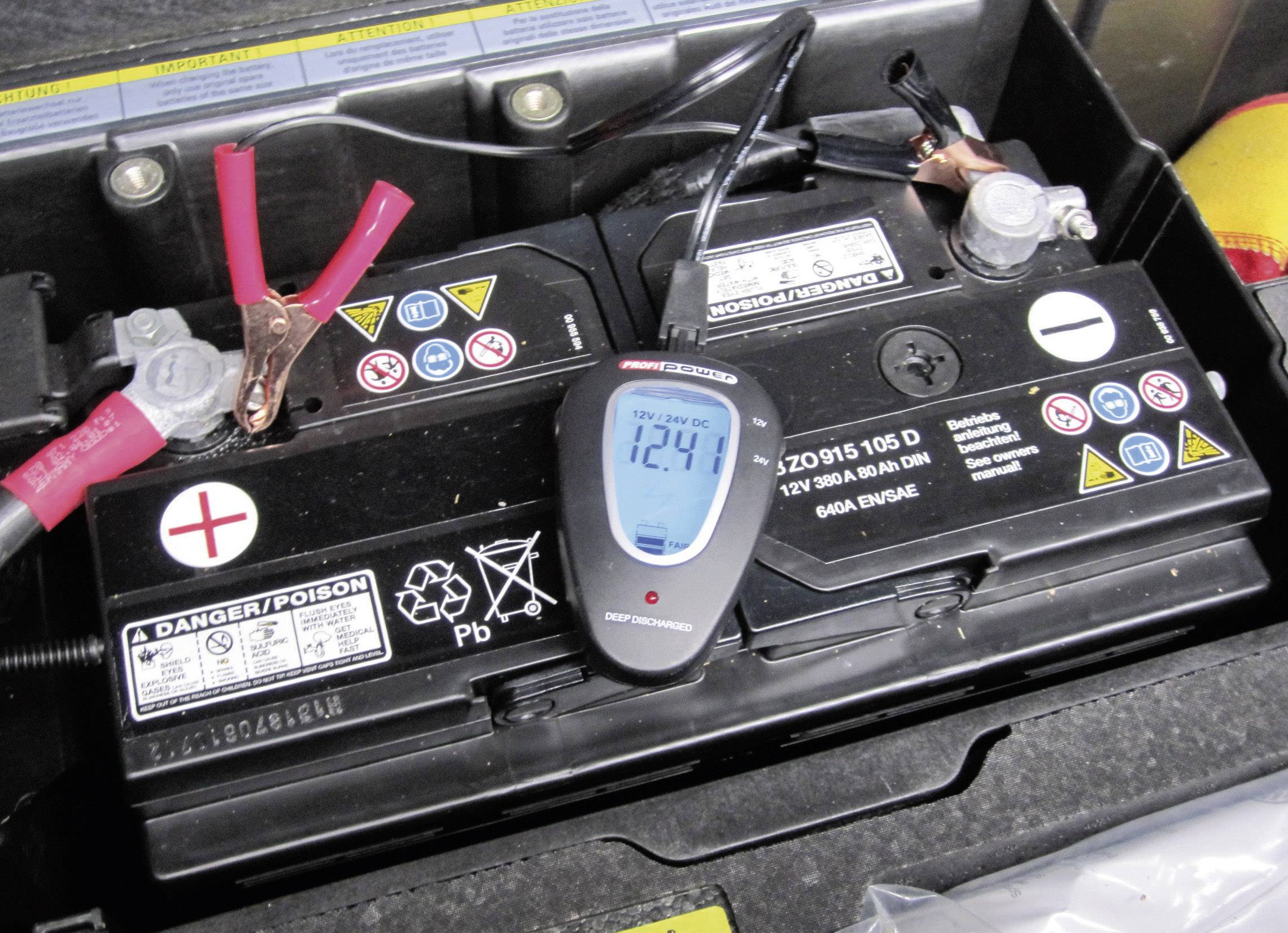 Profi Power 2.913.900 Kfz-Batterietester 6 V, 12 V, 24V 88mm x 60mm x 30mm