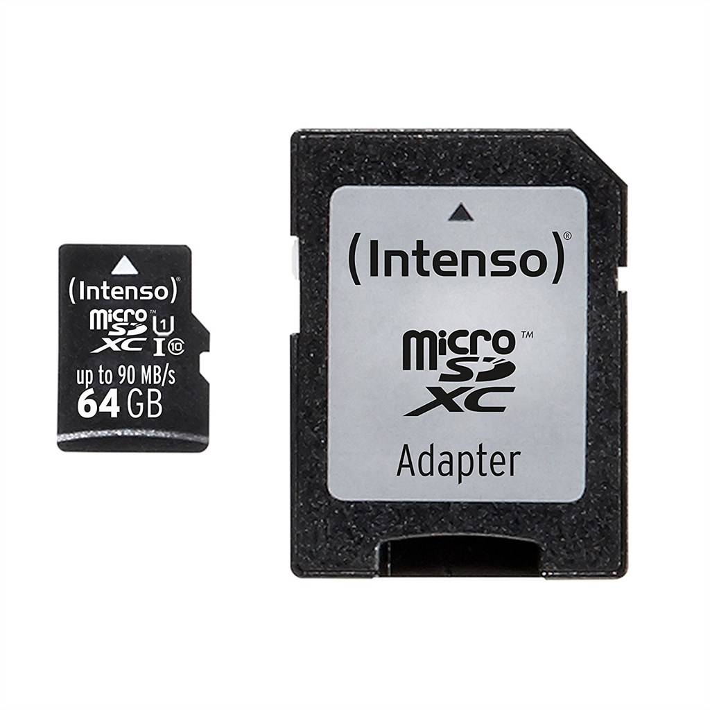 Intenso Micro SD Card 64GB UHS-I Class 10 Professional inkl. SD Adapter
