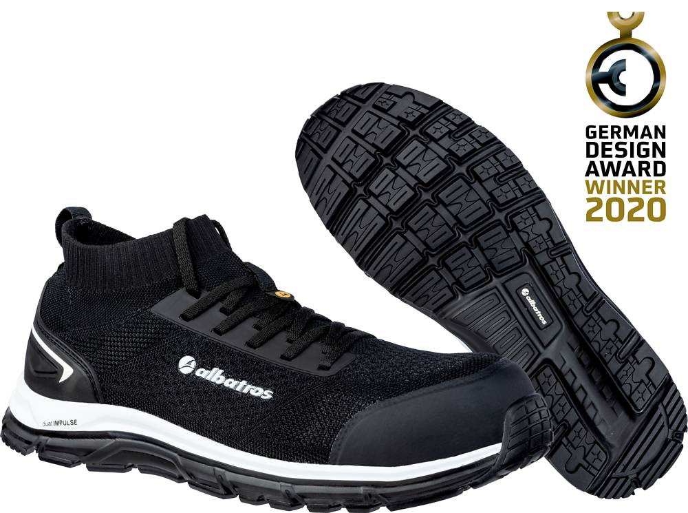 albatros ULTIMATE IMPULSE BLACK LOW sportlicher Sicherheitsschuh S1P schwarz Gr. 39