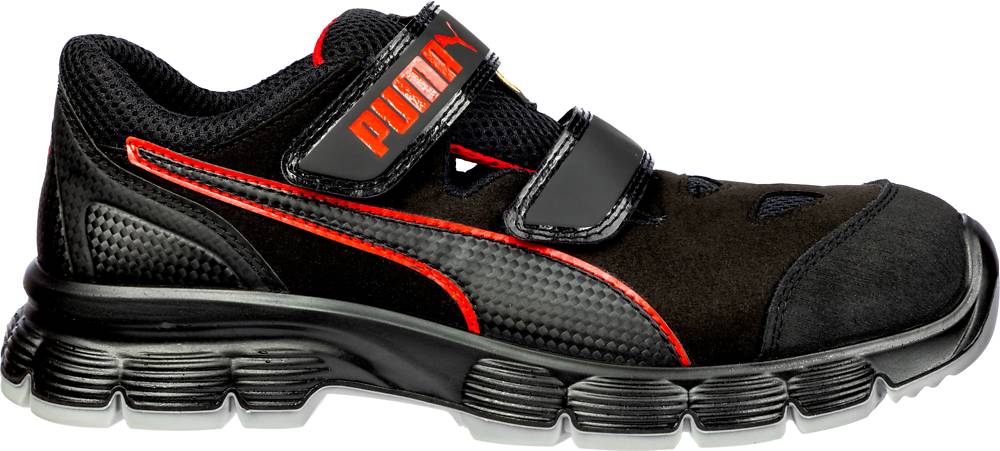 Puma AVIAT LOW bequeme Sicherheitssandale S1P schwarz/rot Gr. 41