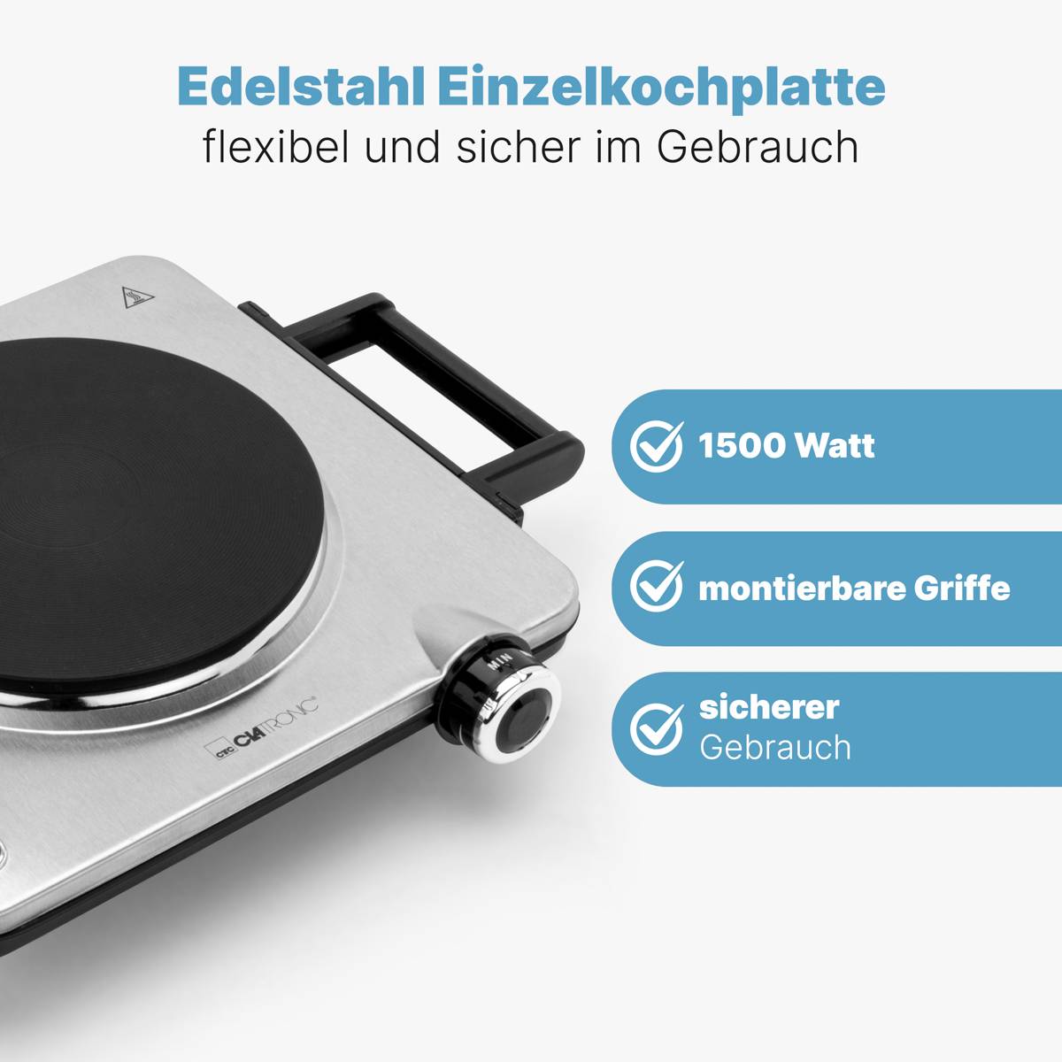 Clatronic EKP 3788 263986 Kochplatte Überhitzungsschutz