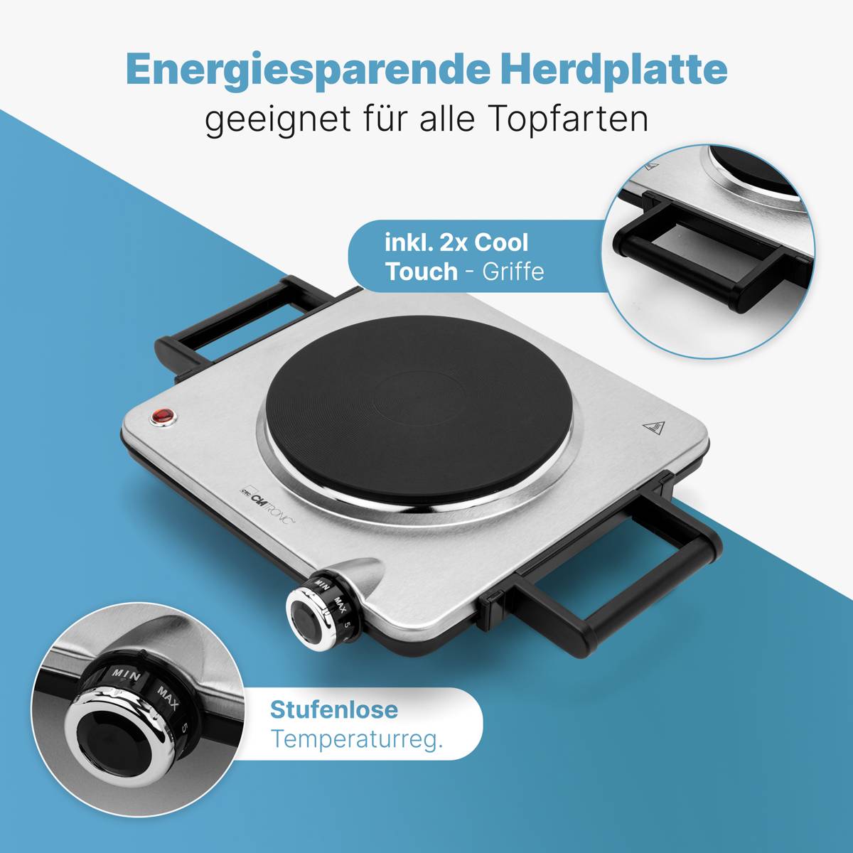Clatronic EKP 3788 263986 Kochplatte Überhitzungsschutz