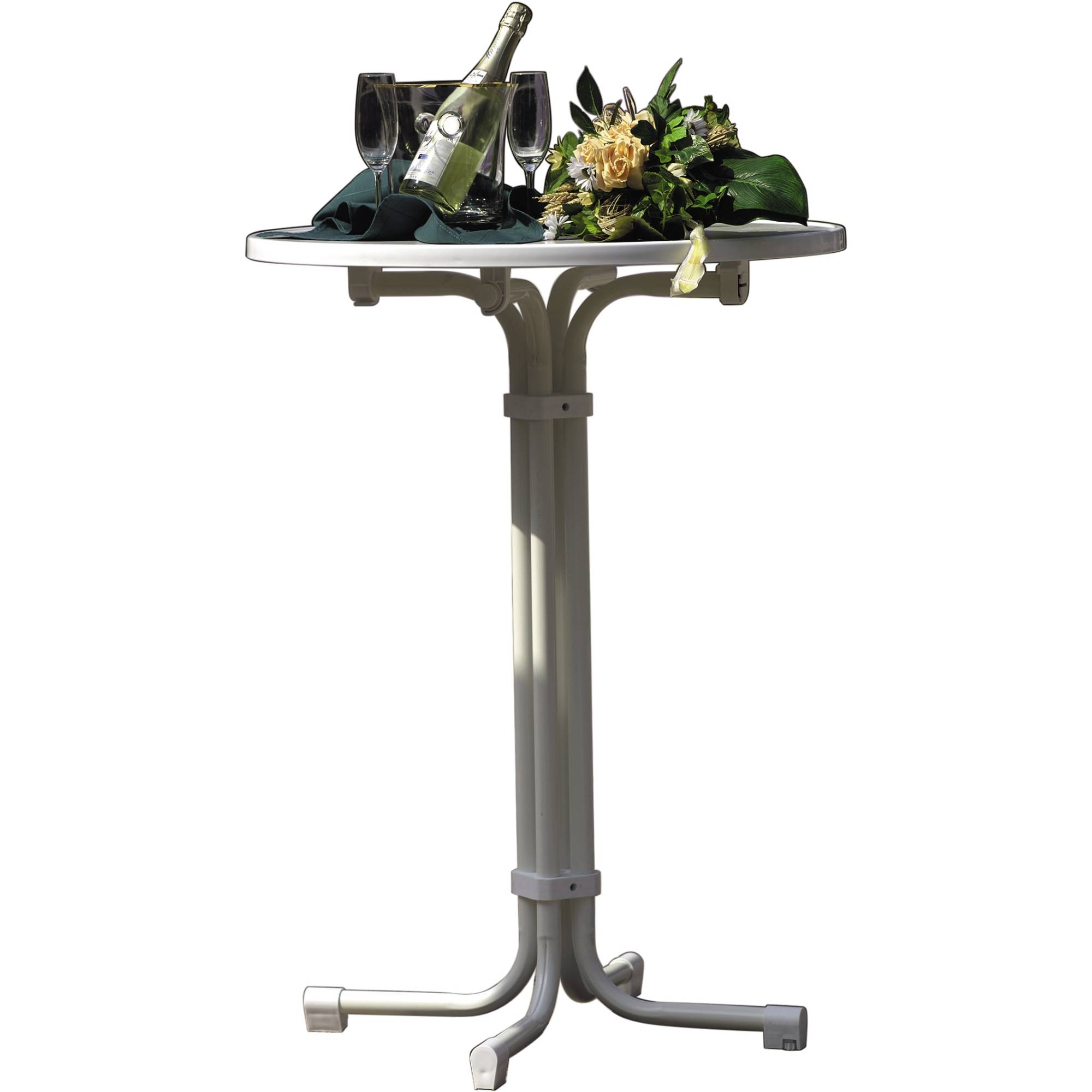 Stehtisch Multiflex rund 70cm weiß