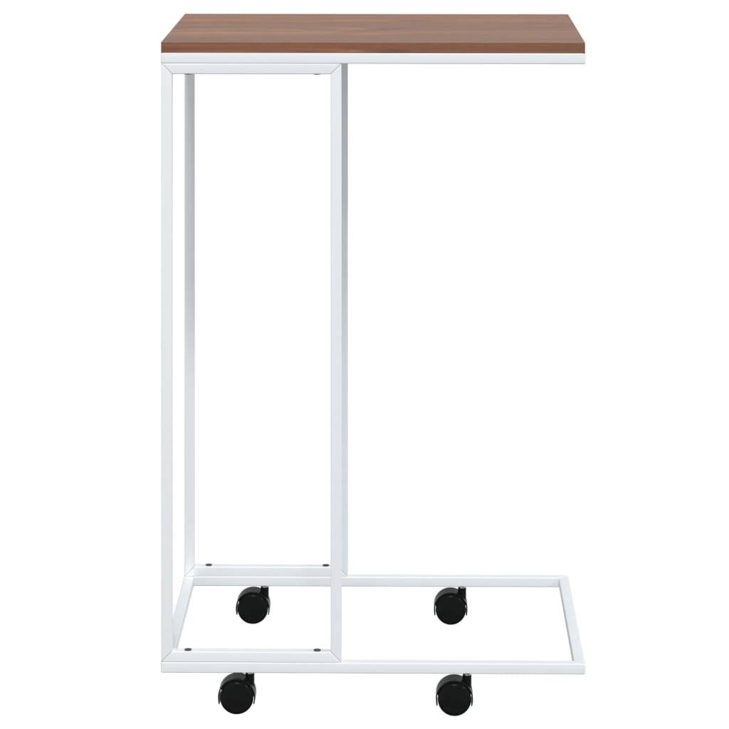 vidaXL Beistelltisch mit Rollen Weiß 40x30x63,5 cm Holzwerkstoff