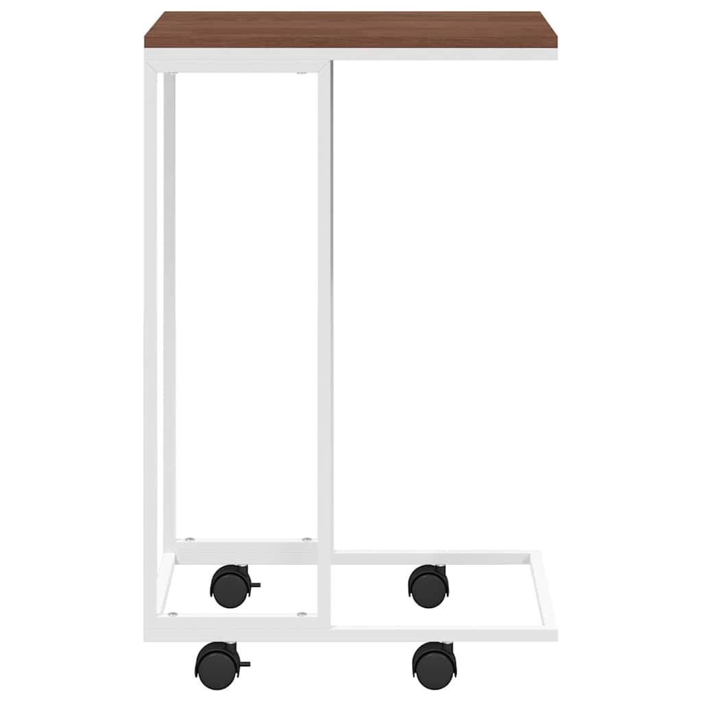 vidaXL Beistelltisch mit Rollen Weiß 40x30x63,5 cm Holzwerkstoff