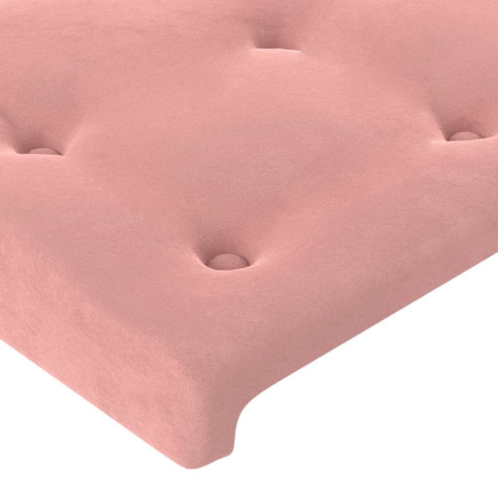 vidaXL Kopfteile 4 Stk. Rosa 90x5x78/88 cm Samt