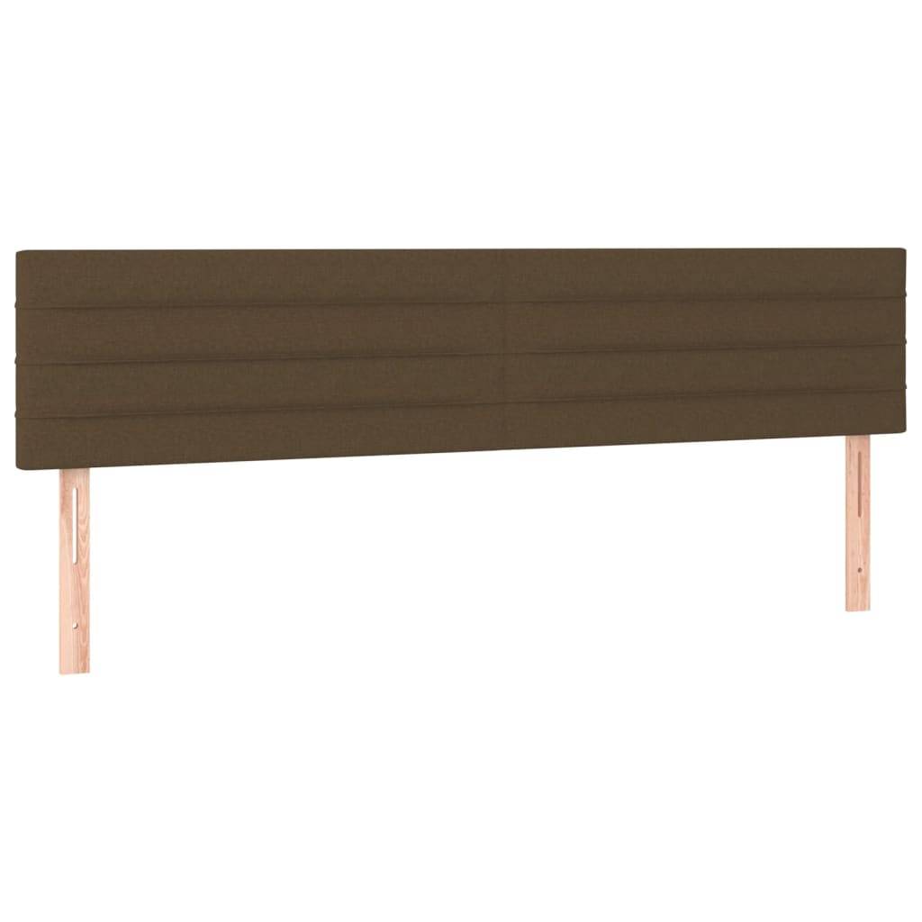 vidaXL LED Kopfteil Dunkelbraun 180x5x78/88 cm Stoff