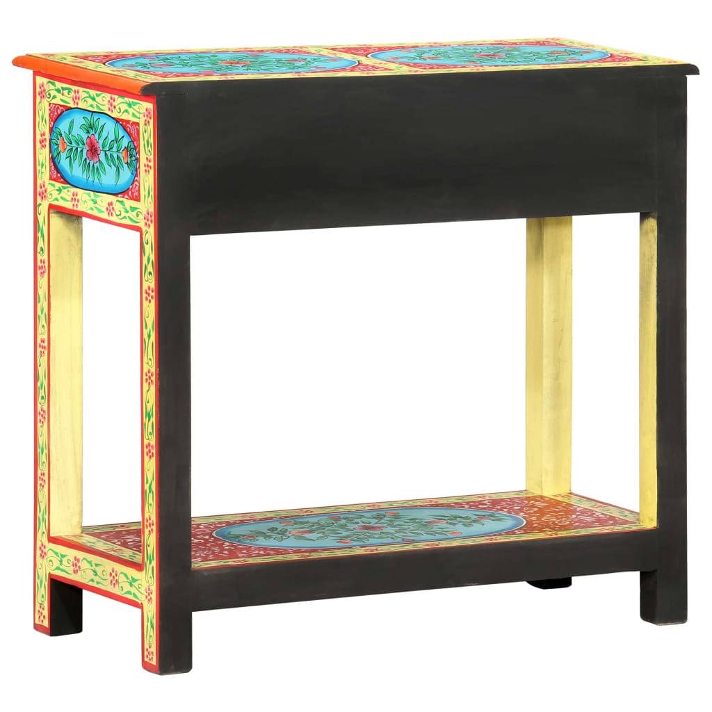 vidaXL Konsolentisch Handbemalt 80×35×75 cm Mango Massivholz