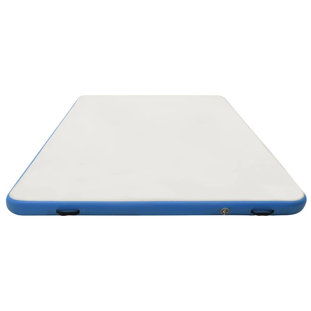 vidaXL Aufblasbare Schwimmmatte Blau und Weiß 300x300x15 cm