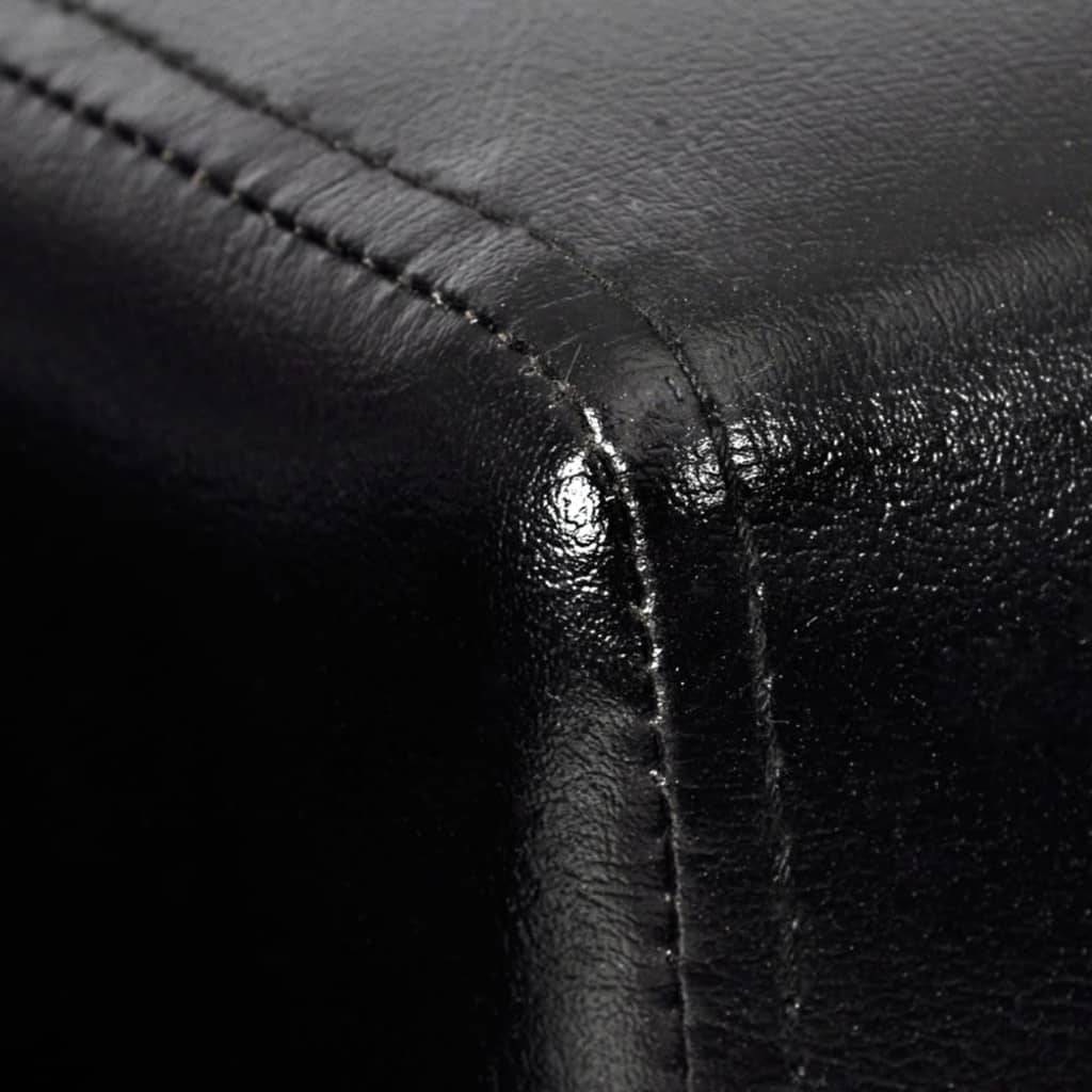 vidaXL Würfel-Sessel Schwarz Kunstleder