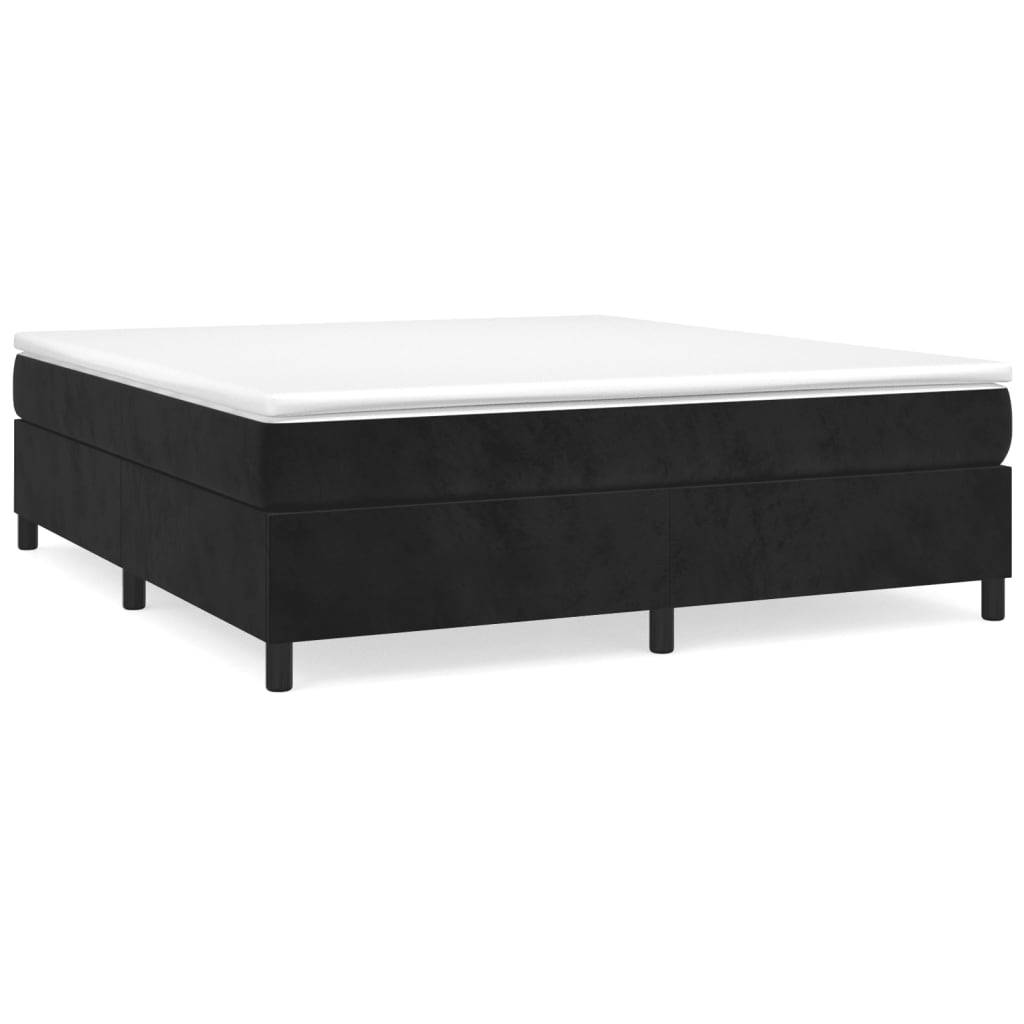 vidaXL Bettgestell ohne Matratze Schwarz 180x200 cm Samt