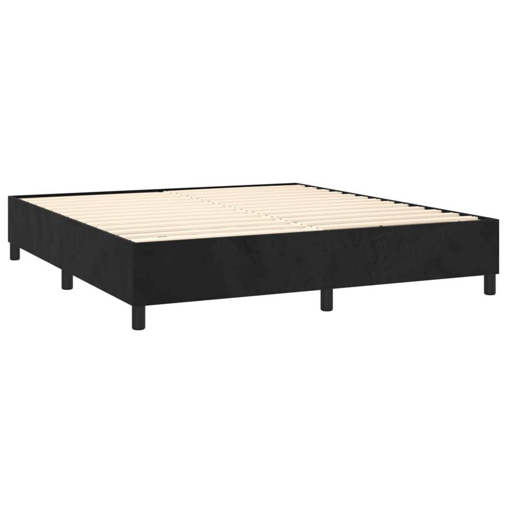 vidaXL Bettgestell ohne Matratze Schwarz 180x200 cm Samt