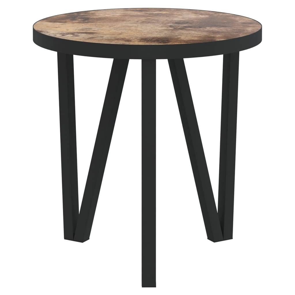 vidaXL Beistelltisch Schwarz und Gelb Ø35 cm MDF