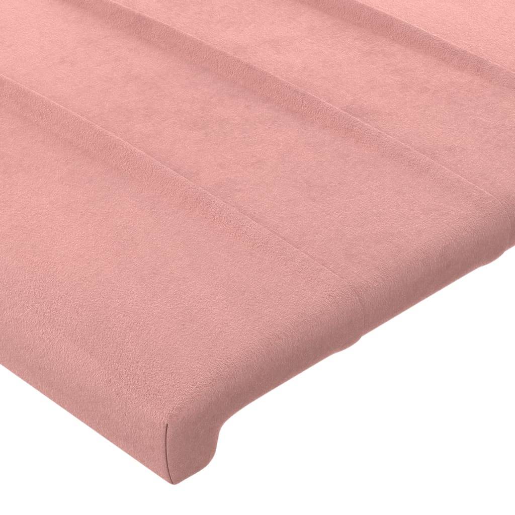 vidaXL Kopfteile 4 Stk. Rosa 90x5x78/88 cm Samt