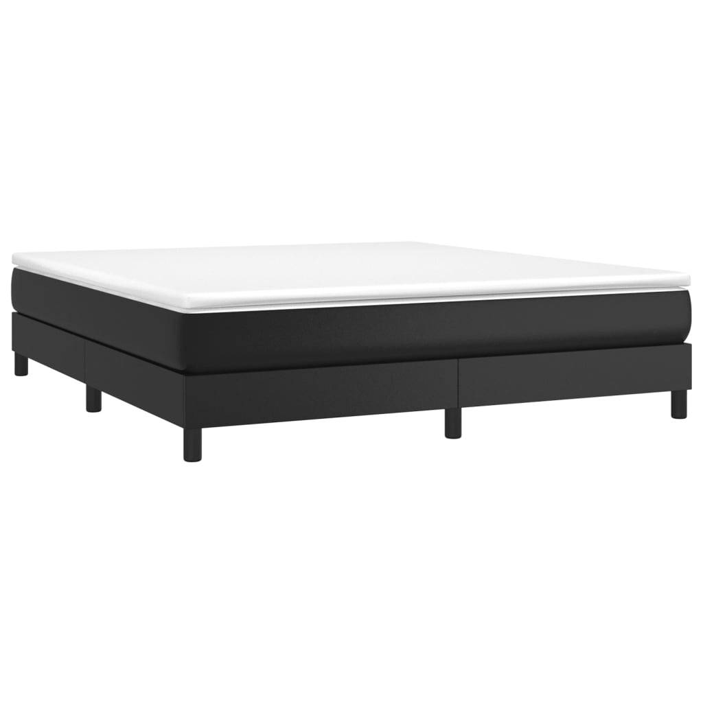 vidaXL Bettgestell Schwarz 160x200 cm Kunstleder