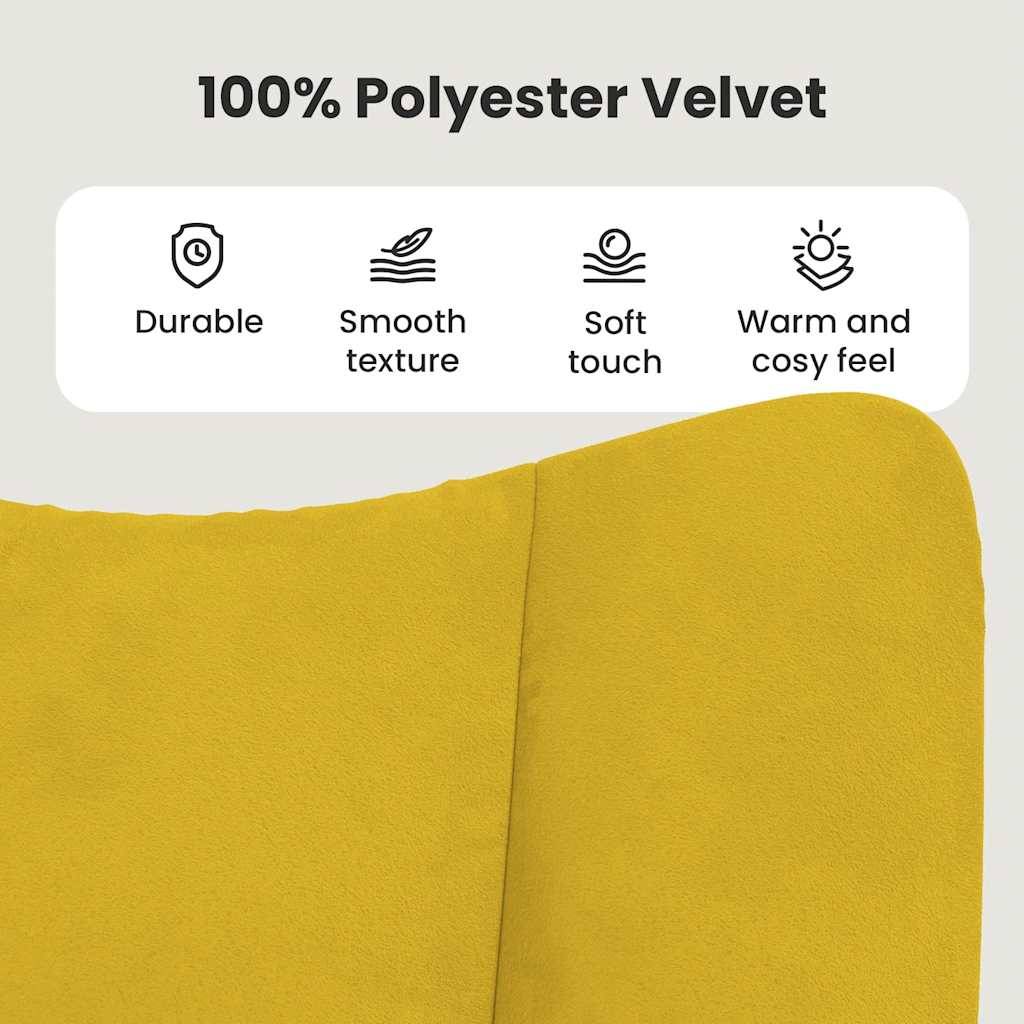 vidaXL Schaukelstuhl Samt Senfgelb
